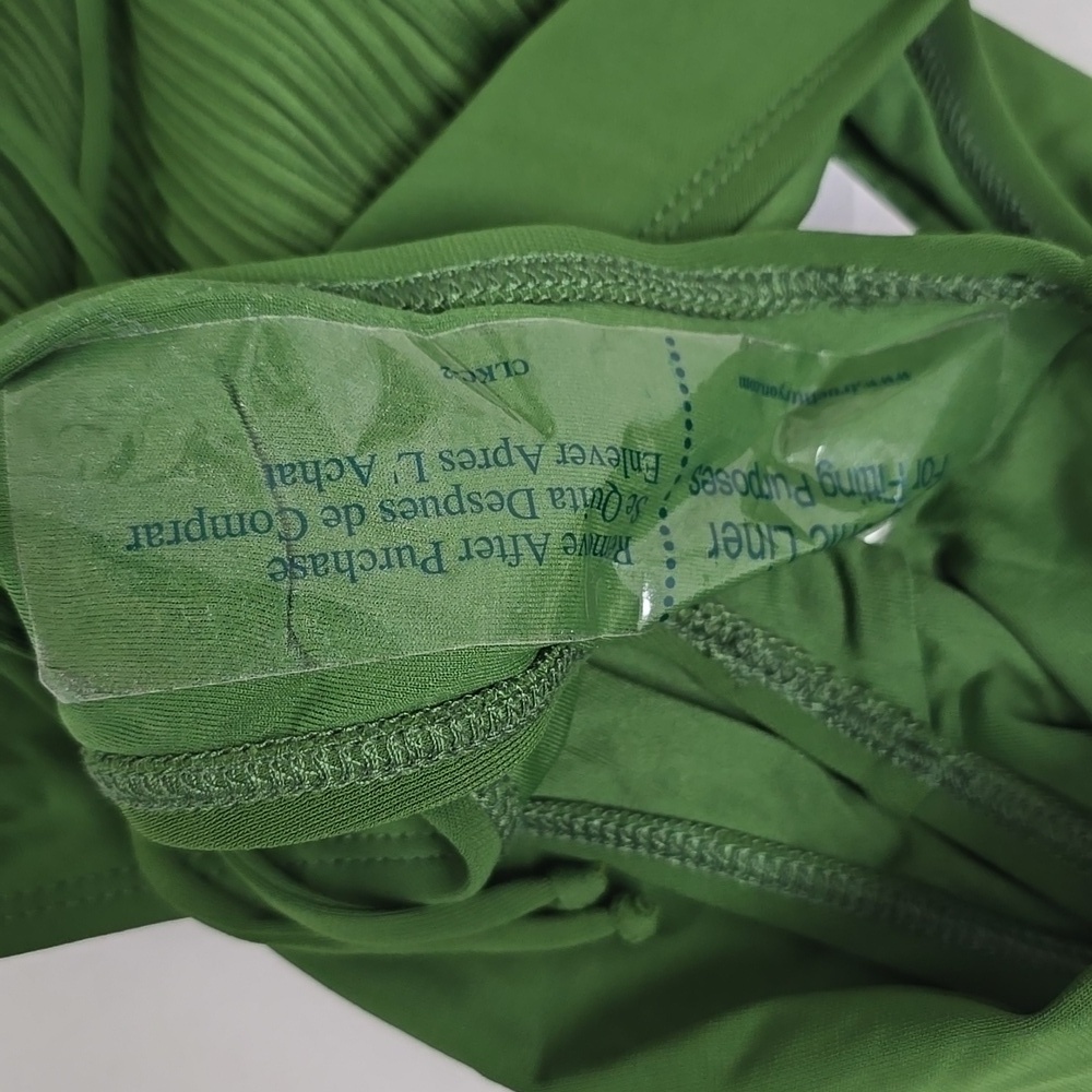 New Robin Piccone Green One Piece Swimsuit Womens 2 Lily Basil Cutout Ribbed - Picture 11 of 11